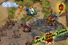 free iPhone app Panda Warrior HD: Zombie king